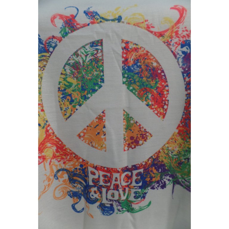 Débardeur peace and love pastel