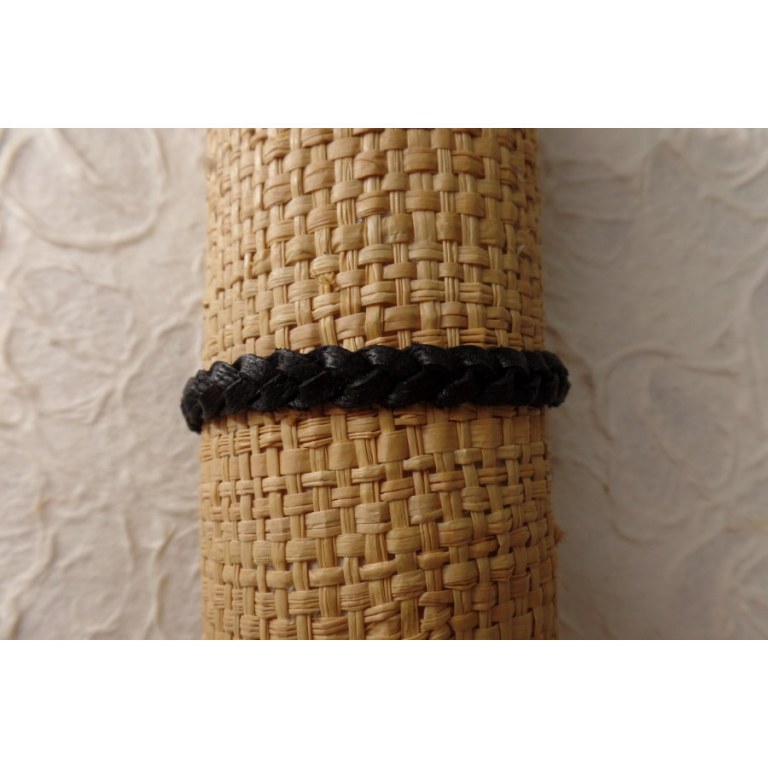 Bracelet cuir noir