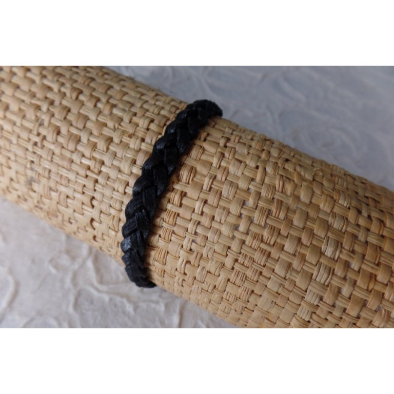 Bracelet cuir noir