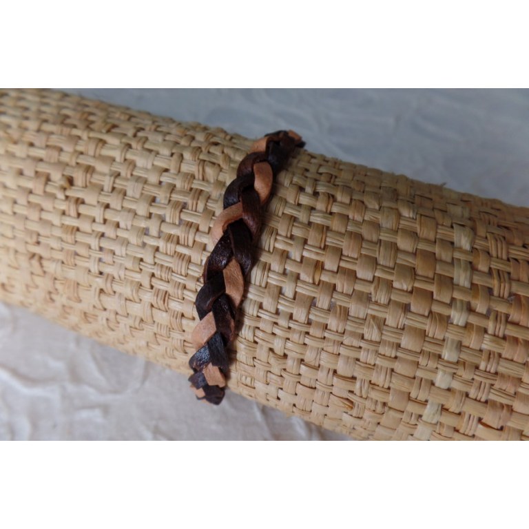 Bracelet cuir bicolore 3