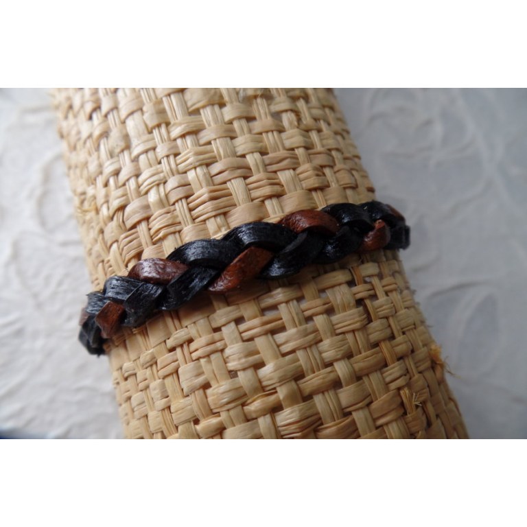 Bracelet cuir bicolore 5