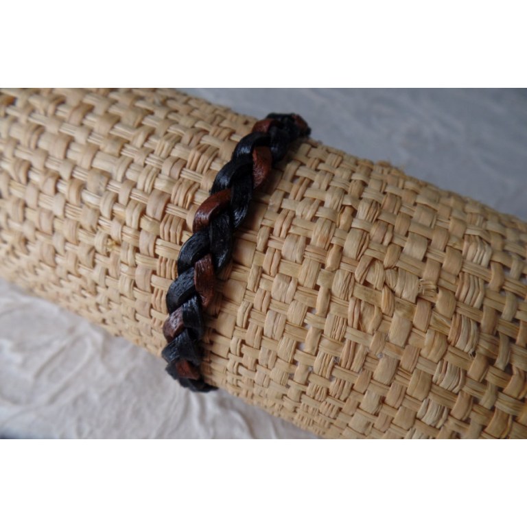 Bracelet cuir bicolore 5