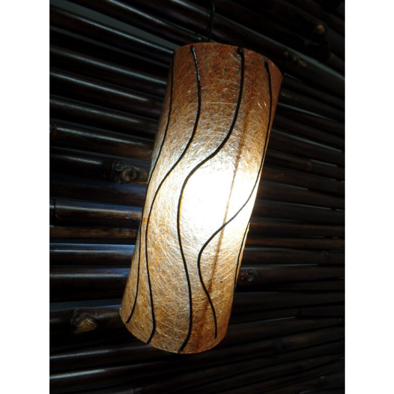 Petite lampe murale orange tubulaire wave