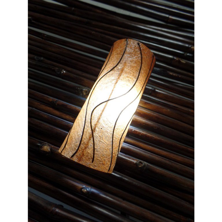 Petite lampe murale orange tubulaire wave