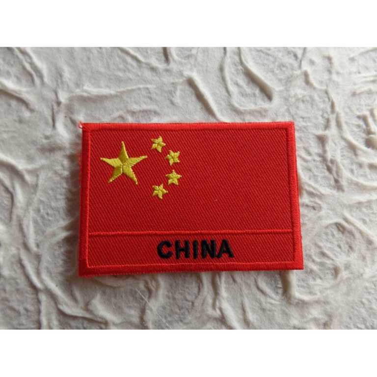 Ecusson drapeau Chine