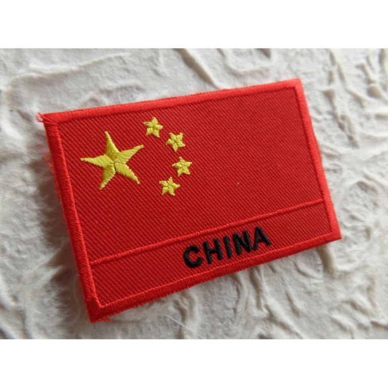 Ecusson drapeau Chine