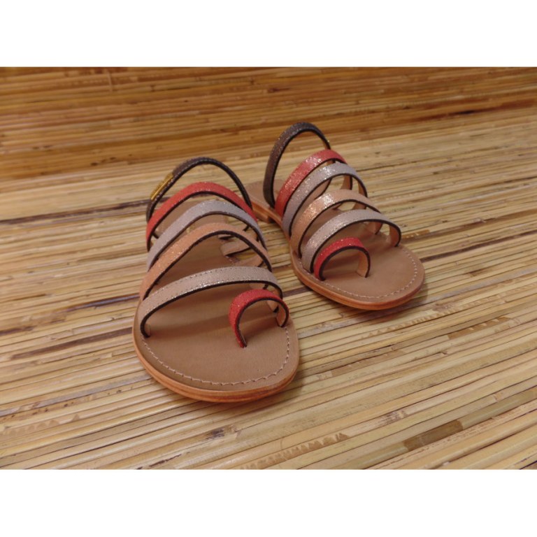 Mules Tropéziennes Briquet cor/mul