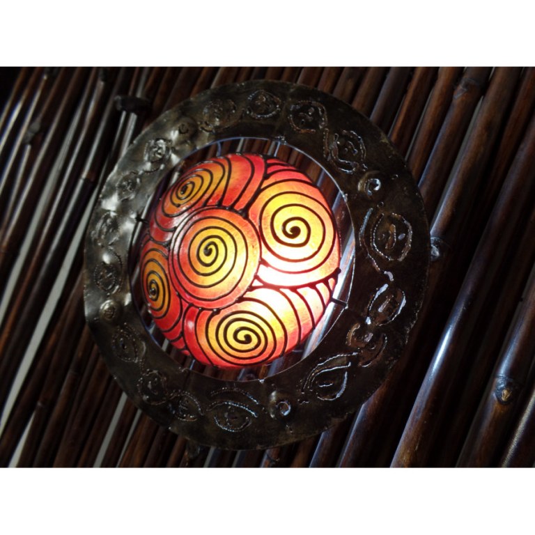 Lampe murale ronde spirales