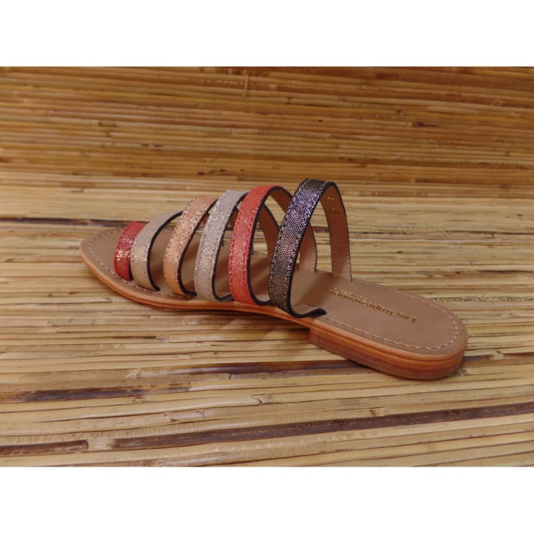 Mules Tropéziennes Briquet cor/mul