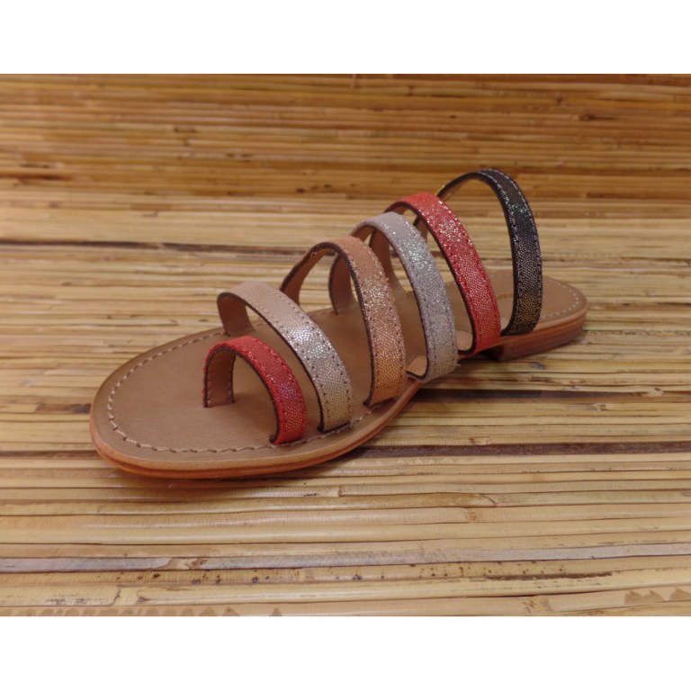 Mules Tropéziennes Briquet cor/mul