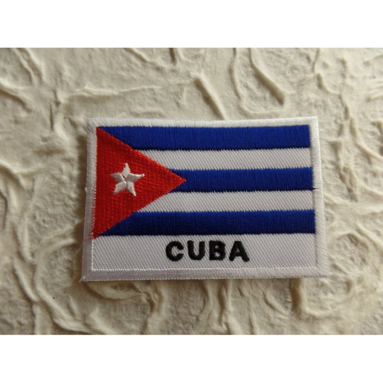 Ecusson drapeau Cuba