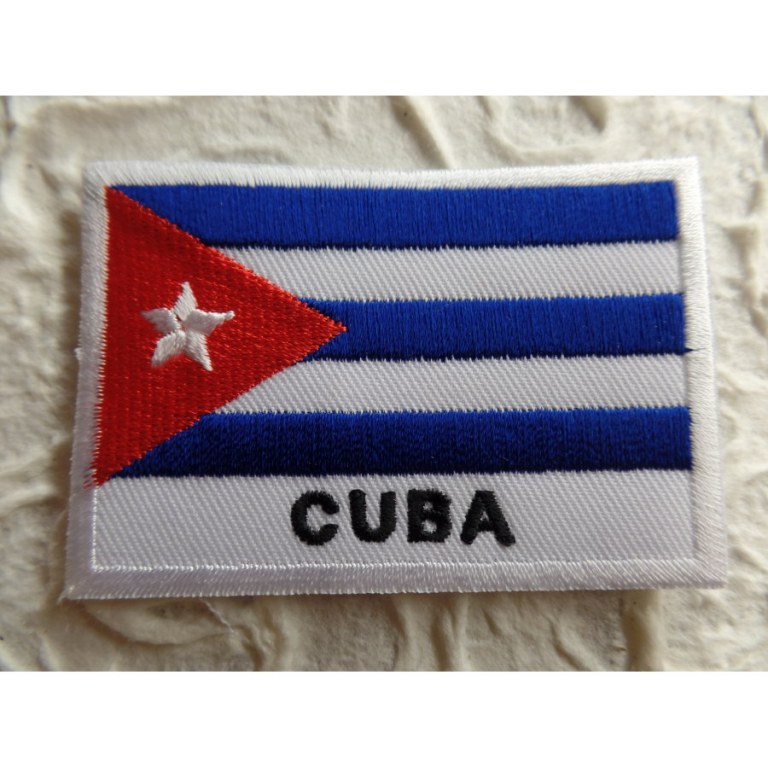 Ecusson drapeau Cuba