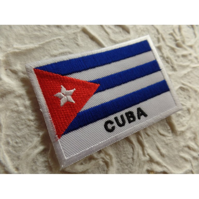 Ecusson drapeau Cuba