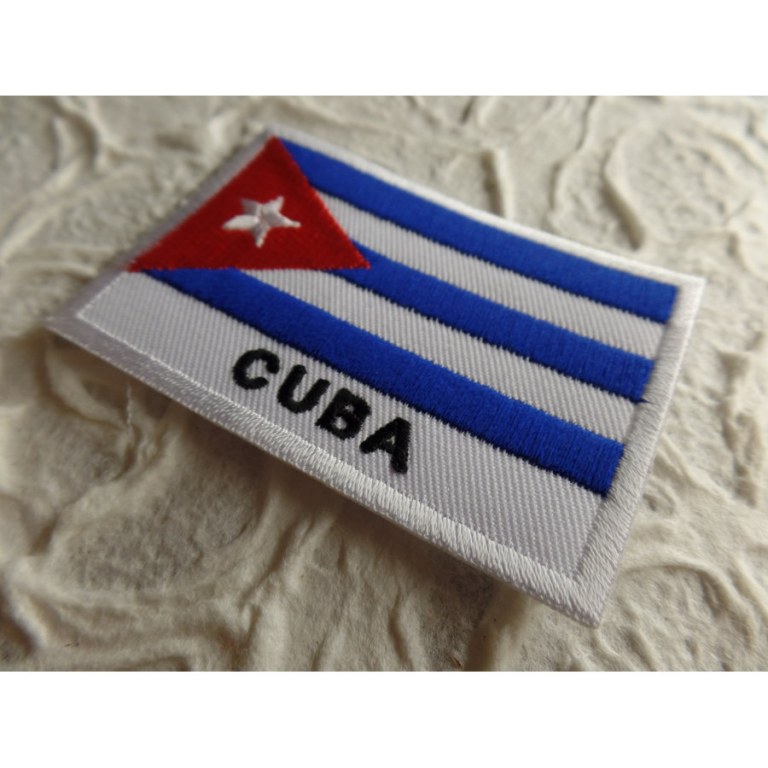 Ecusson drapeau Cuba