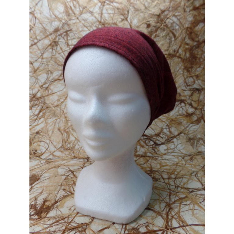 Bandeau cheveux rouge foncé