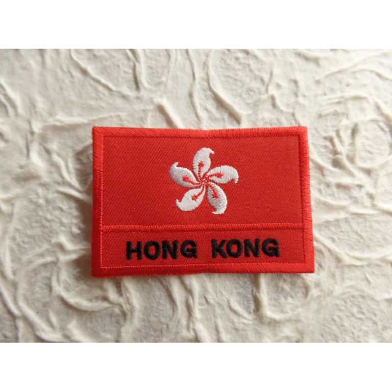 Ecusson drapeau Hong kong