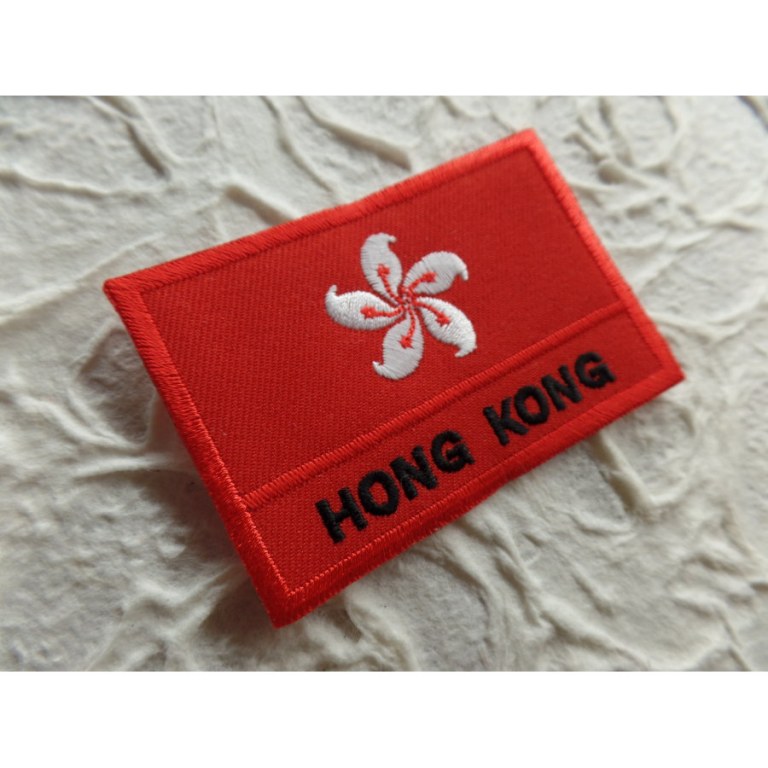 Ecusson drapeau Hong kong