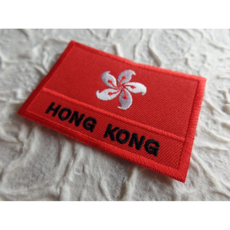 Ecusson drapeau Hong kong