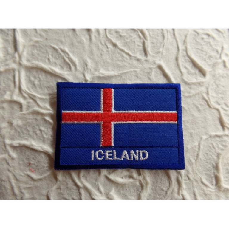 Ecusson drapeau Islande