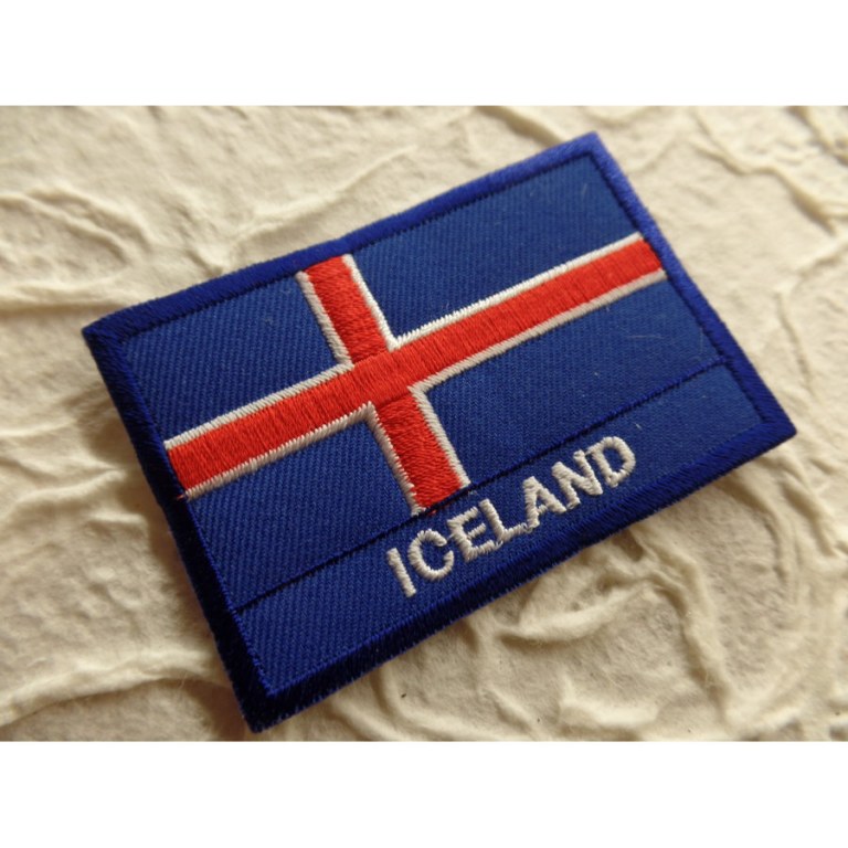 Ecusson drapeau Islande