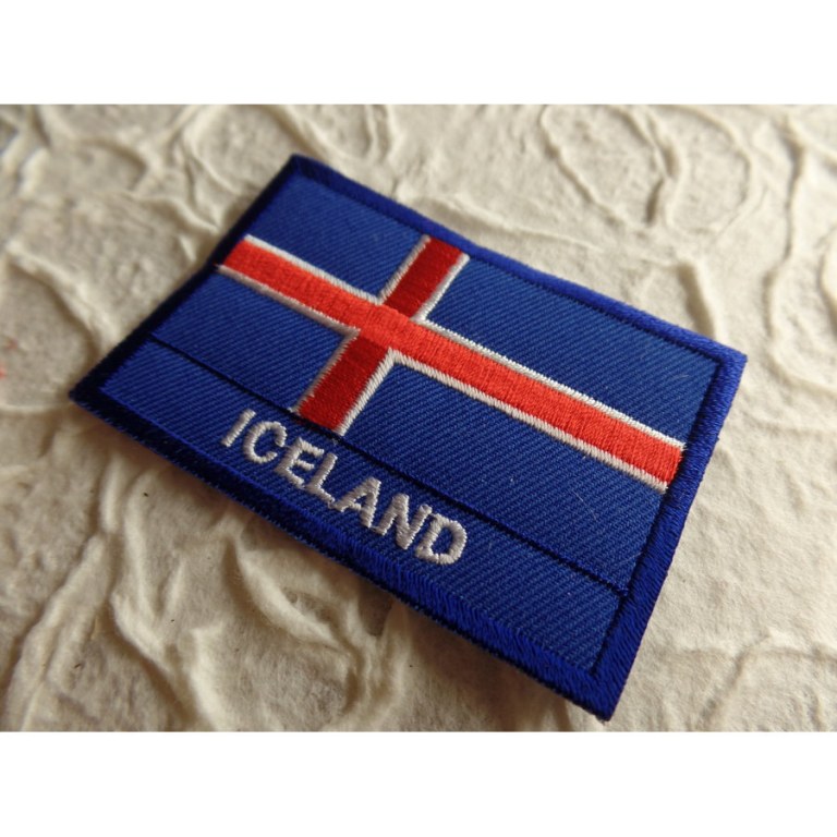 Ecusson drapeau Islande