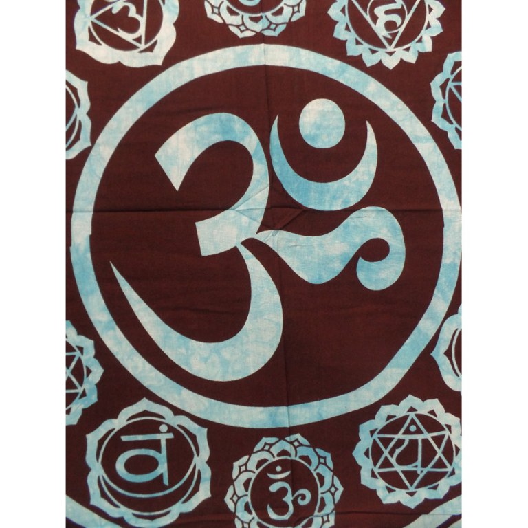 Tenture maxi mandala Aum bleu