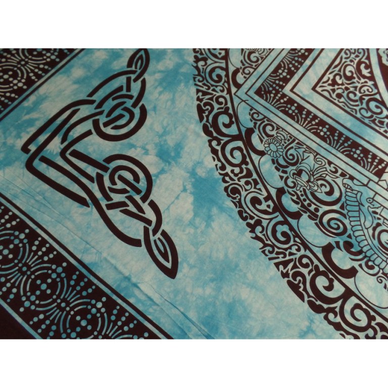 Tenture maxi mandala Aum bleu