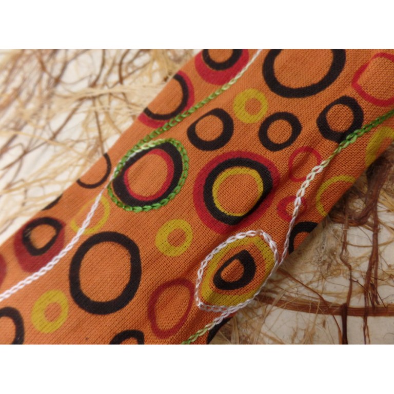 Bandeau/fichu orange bulles