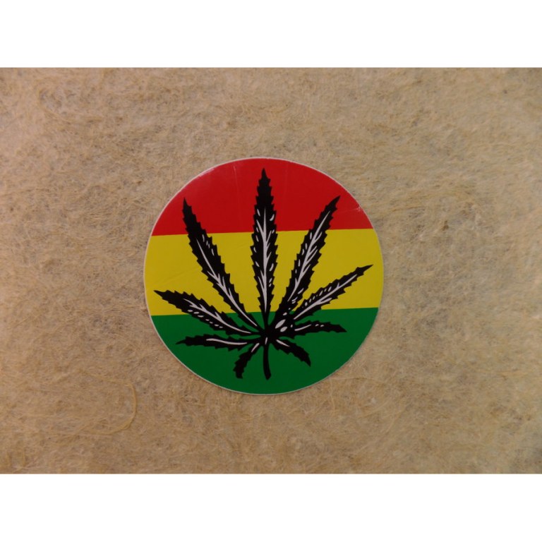Autocollant feuille à fumer rasta