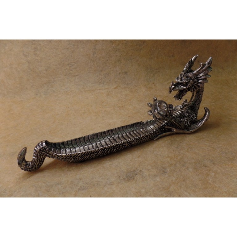 Porte encens gris dragon de la chance