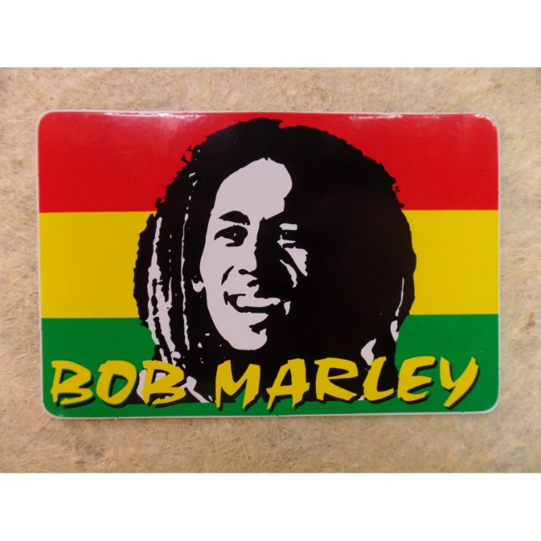 Autocollant rectangle Bob Marley 2