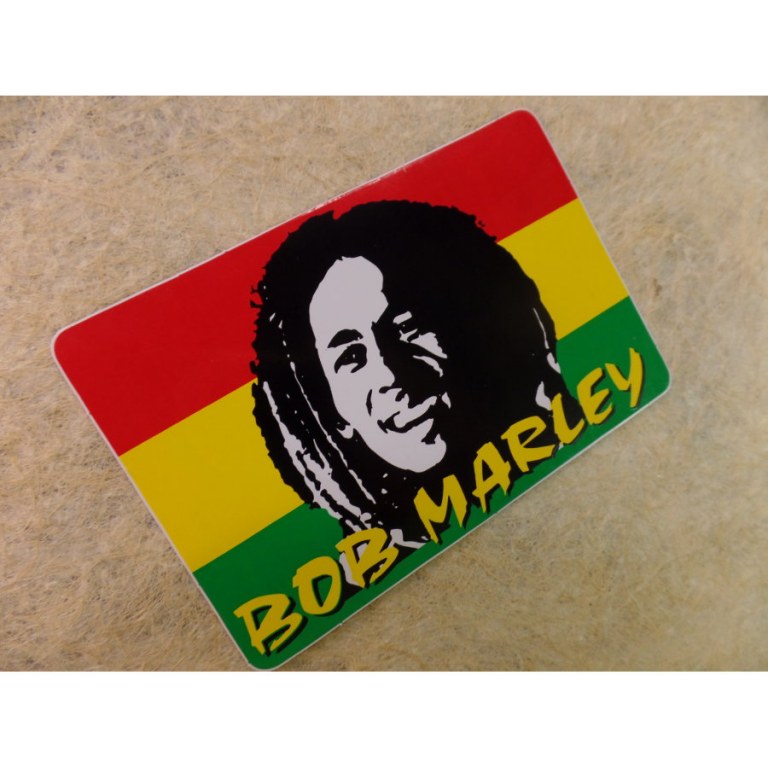 Autocollant rectangle Bob Marley 2