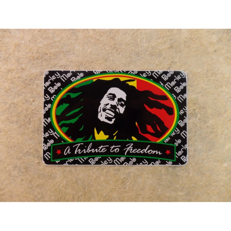Autocollant rectangle Bob Marley 3