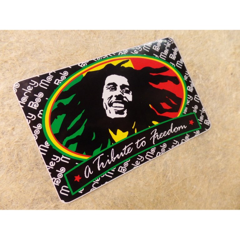 Autocollant rectangle Bob Marley 3