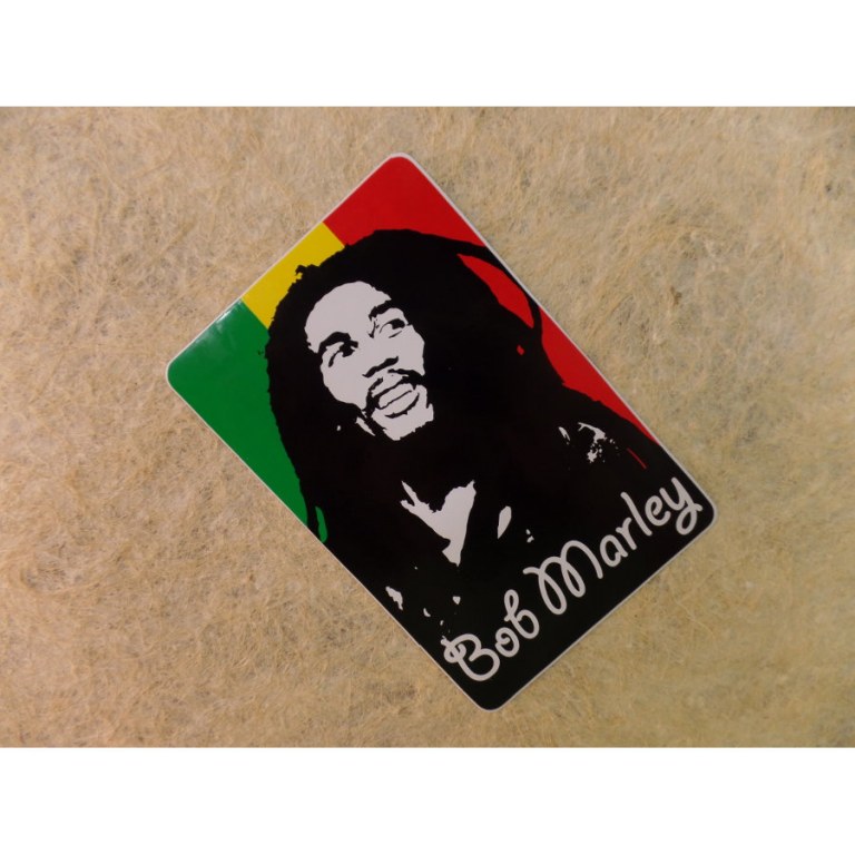 Autocollant rectangle Bob Marley 4