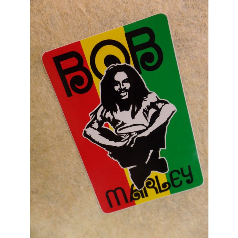 Autocollant rectangle Bob Marley 1