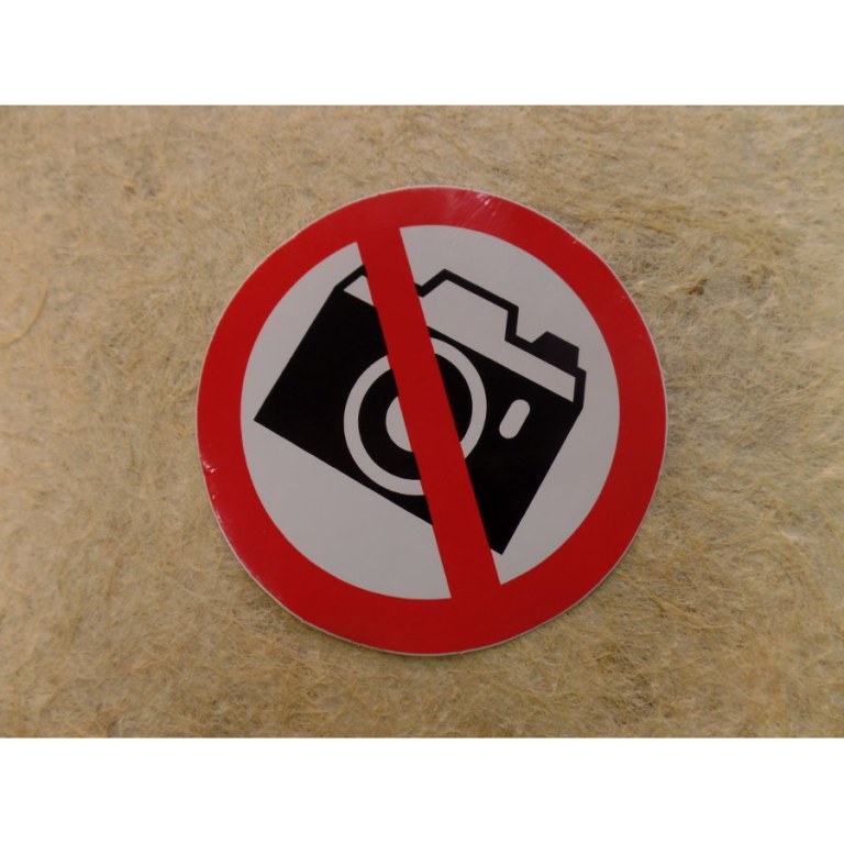 Autocollant interdit aux appareils photos