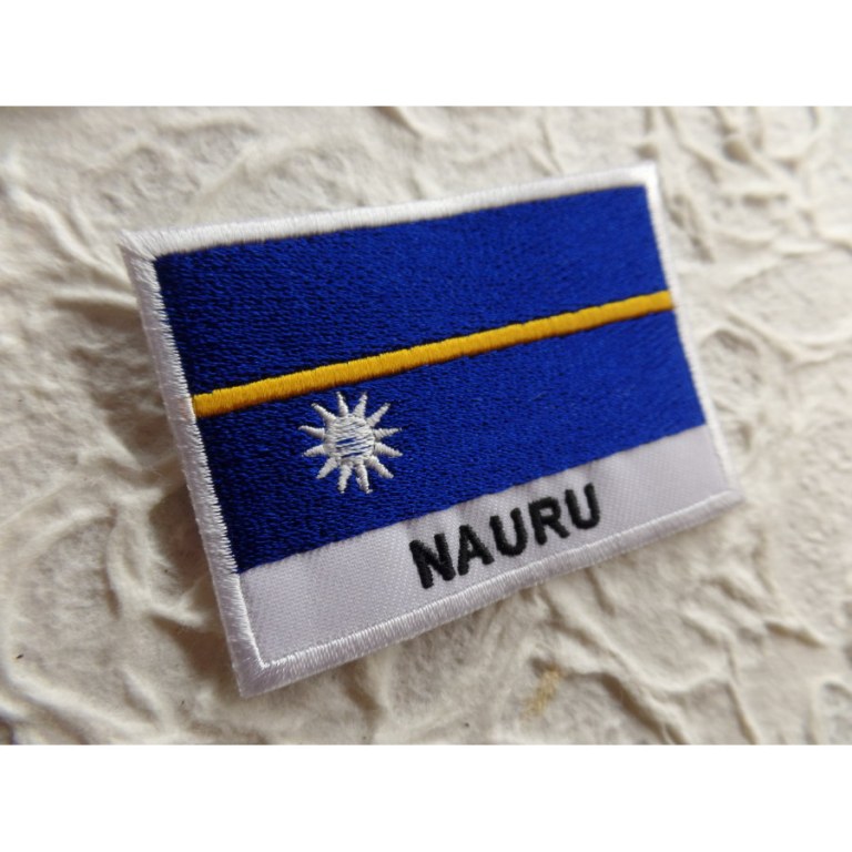 Ecusson drapeau Nauru