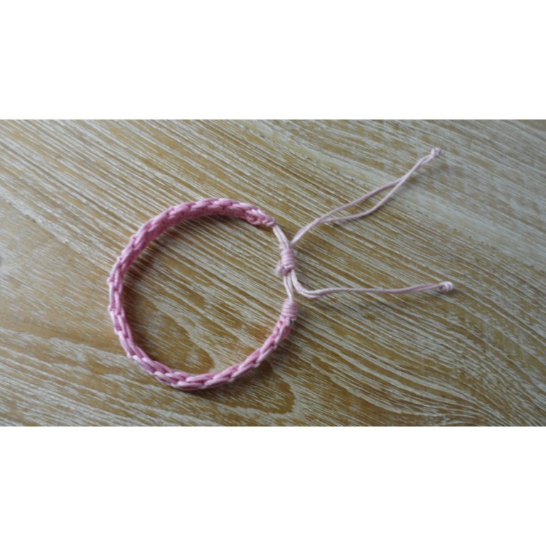 Bracelet macramé rose Lini