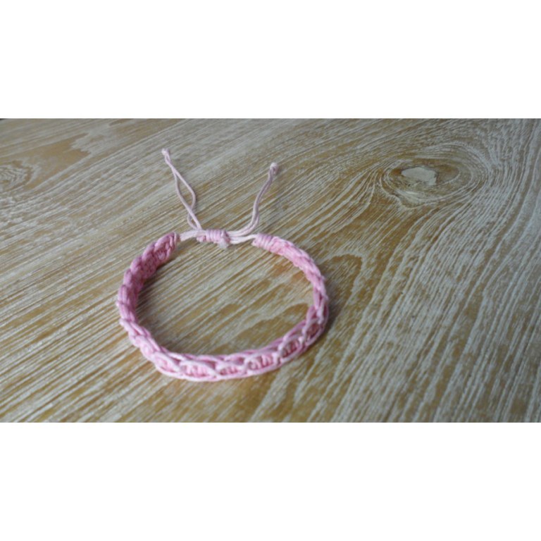 Bracelet macramé rose Lini