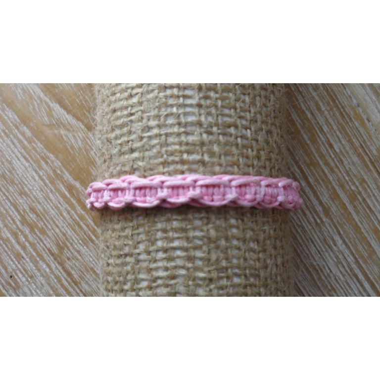 Bracelet macramé rose Lini