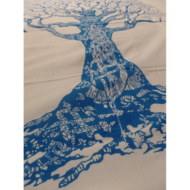 Tenture maxi Pan'oramixe blanche et bleue