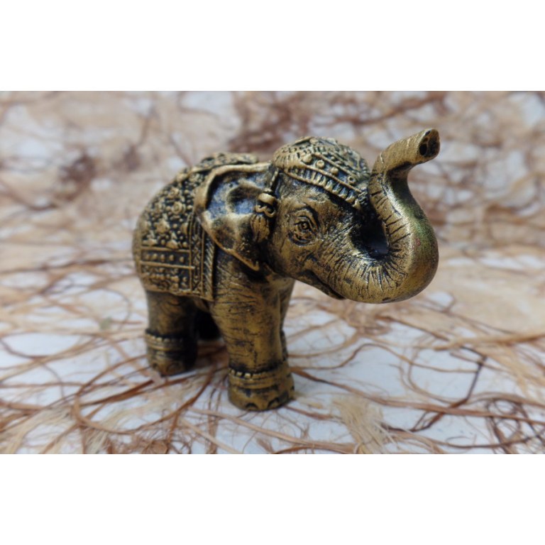 Eléphant Chang jaune or