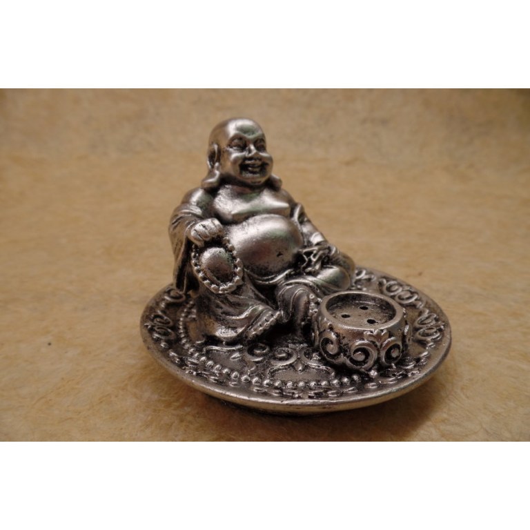 Porte encens gris Bouddha chinois 