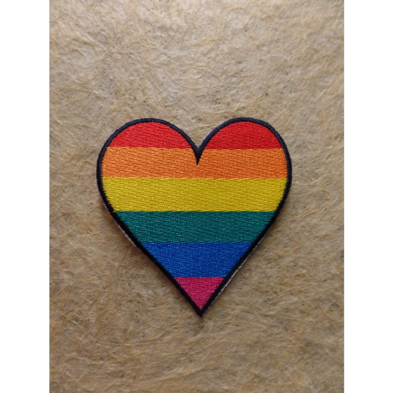 Patch coeur rainbow