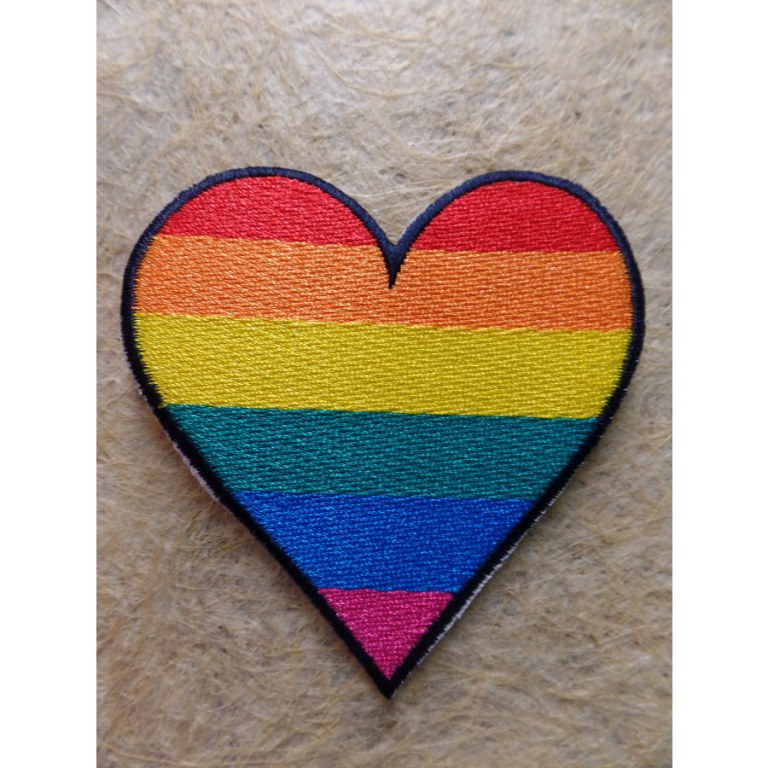 Patch coeur rainbow