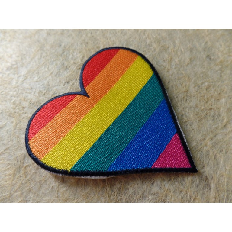 Patch coeur rainbow