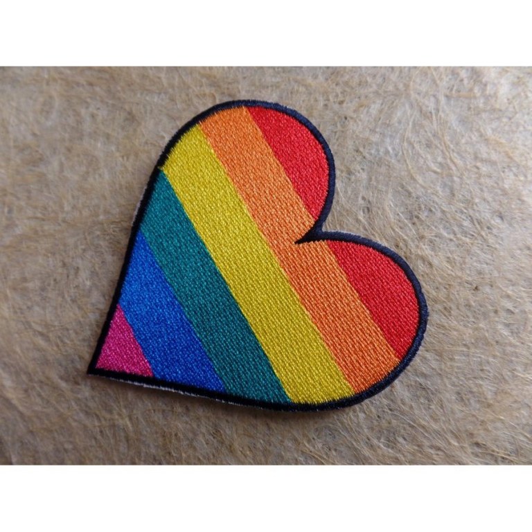 Patch coeur rainbow