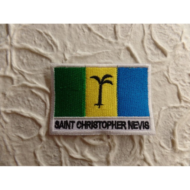 Ecusson drapeau St Christopher Nevis