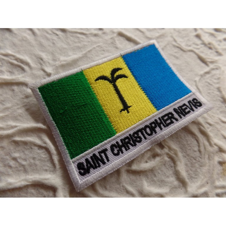 Ecusson drapeau St Christopher Nevis